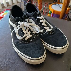 Vans Off The Wall Old School Black Suede Sneakers-Men's 7